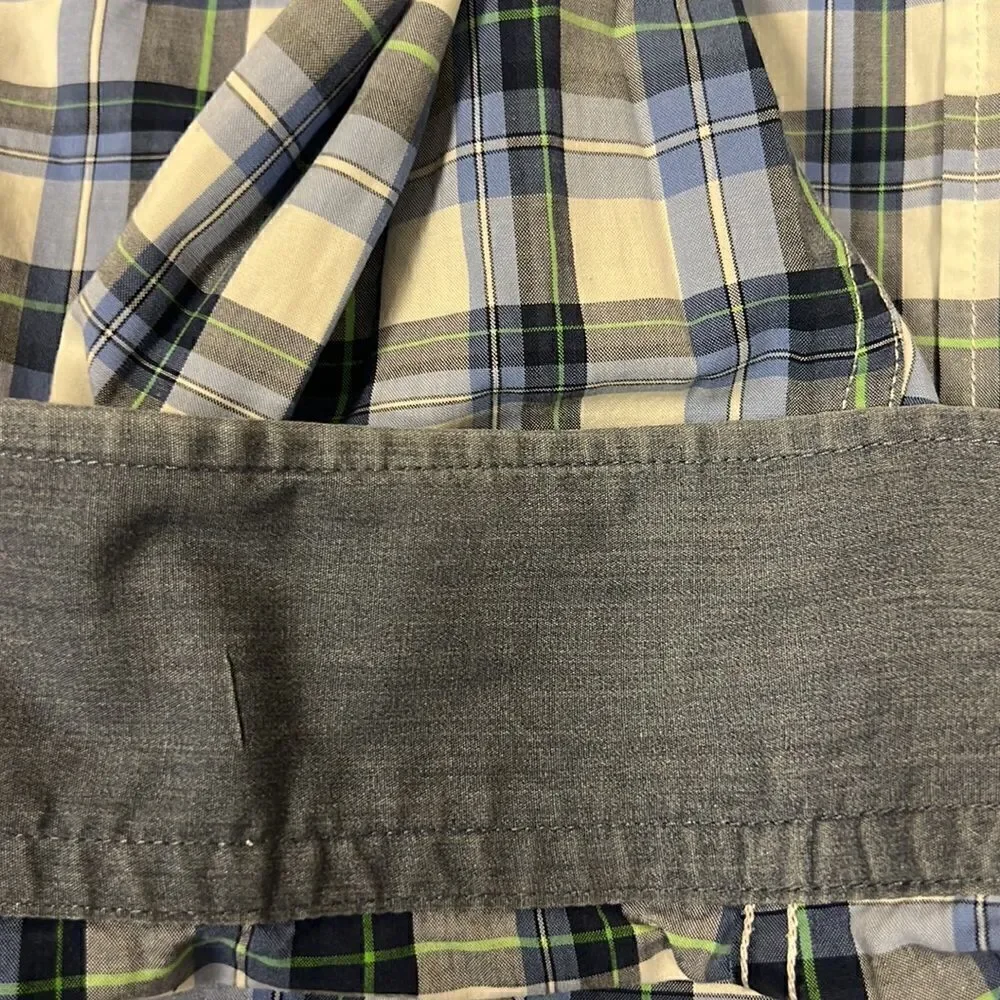 Banana Republic blue plaid button down size L